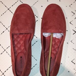 Birdies Women's Suede Loafers - Brick Red